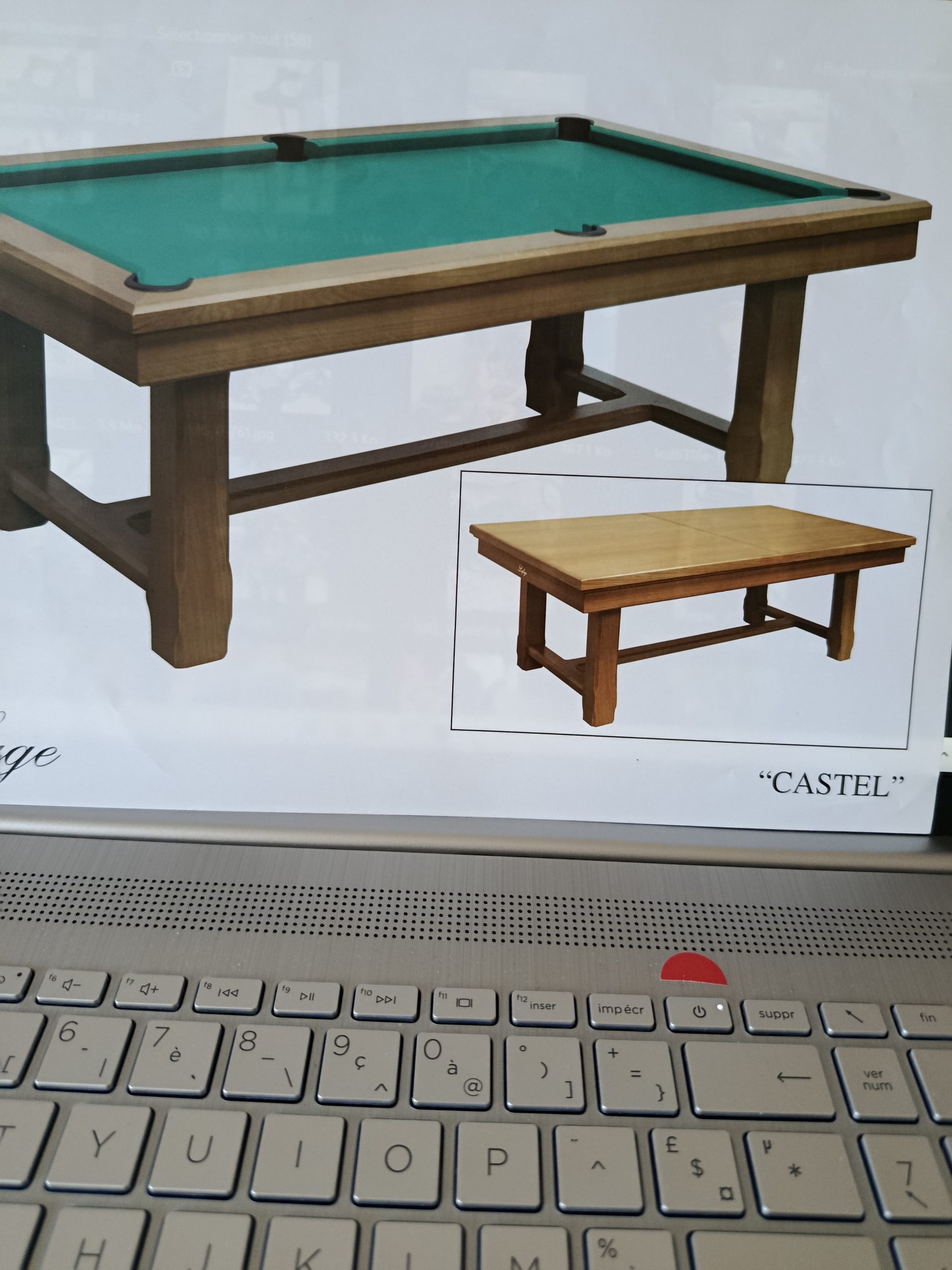 Billard Américain LAFUGE L230cm, Modèle CASTEL, Occasion – Image 4